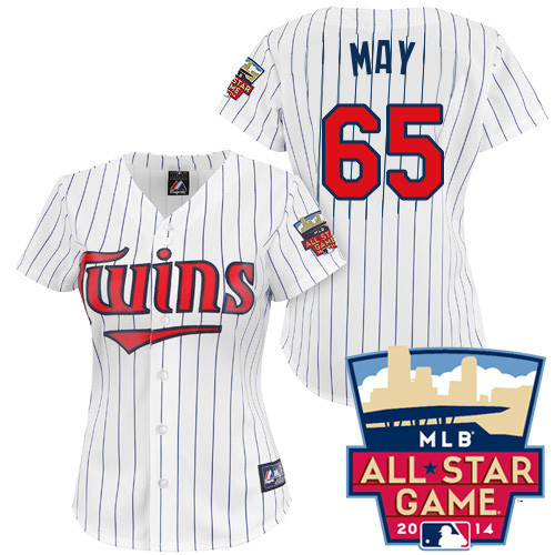 Trevor May #65 mlb Jersey-Minnesota Twins Women's Authentic 2014 ALL Star Home White Cool Base Baseball Jersey